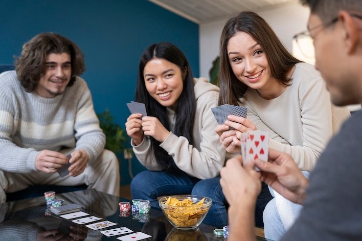 Meja blackjack langsung dengan dealer profesional di studio alur4d